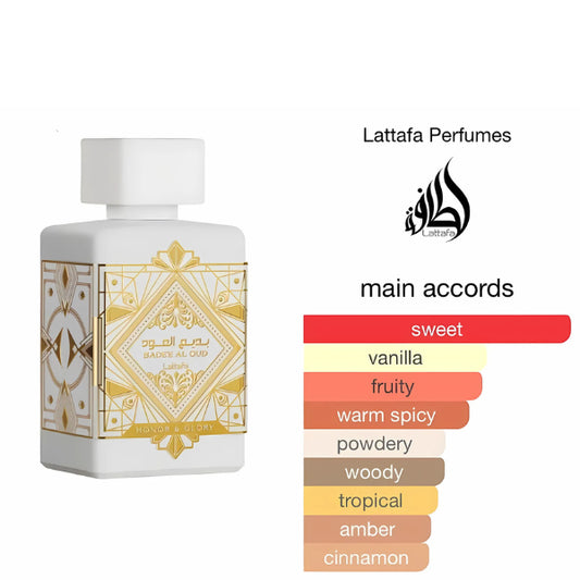Badee Al Oud Honor and Glory Perfume Eau De Parfum 100ml by Lattafa