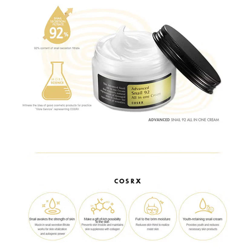 Cosrx Advanced Snail 92 All In One Cream - 100ml